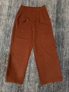 Women’s Burgundy Wide Leg Dress Pants